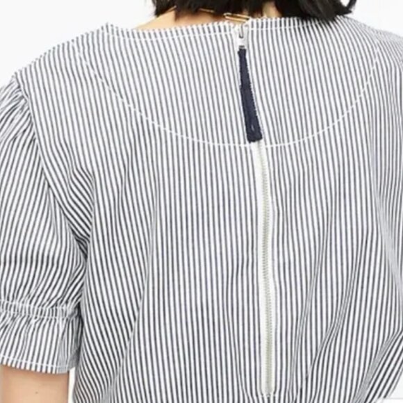 J Crew Ruffle stretch cotton poplin jumpsuit size 4 - Picture 2 of 7